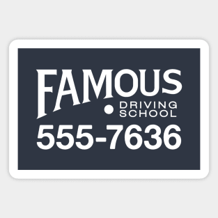 Famous Driving School - Herbie TV Series (White) Magnet